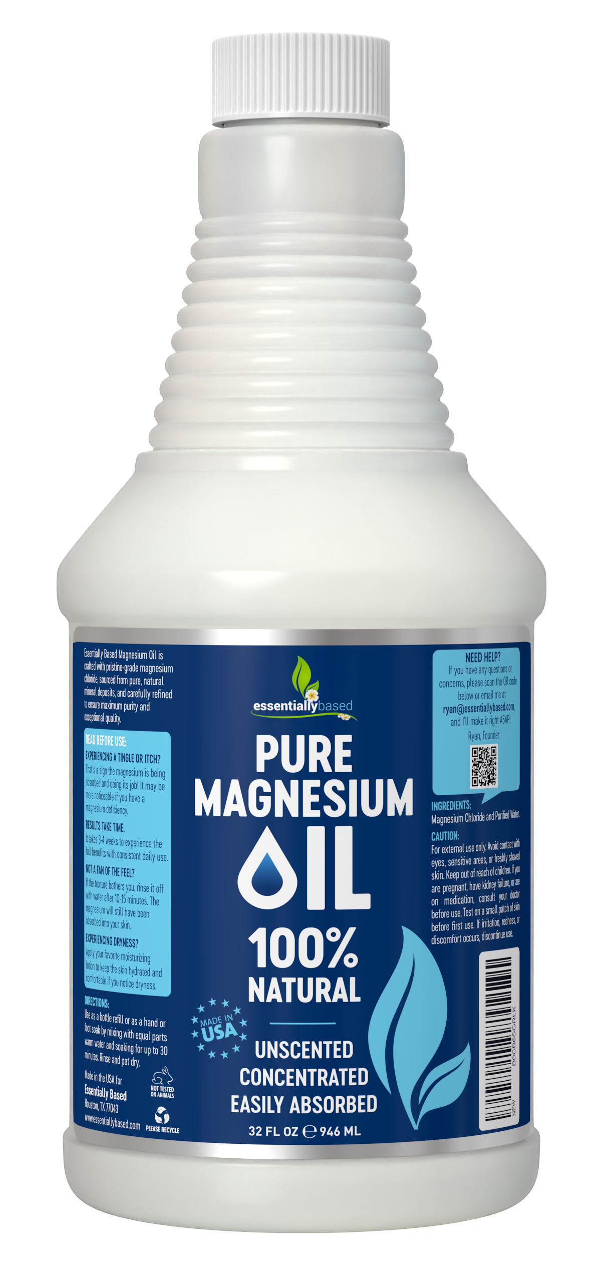 32oz Natural Magnesium Oil Spray