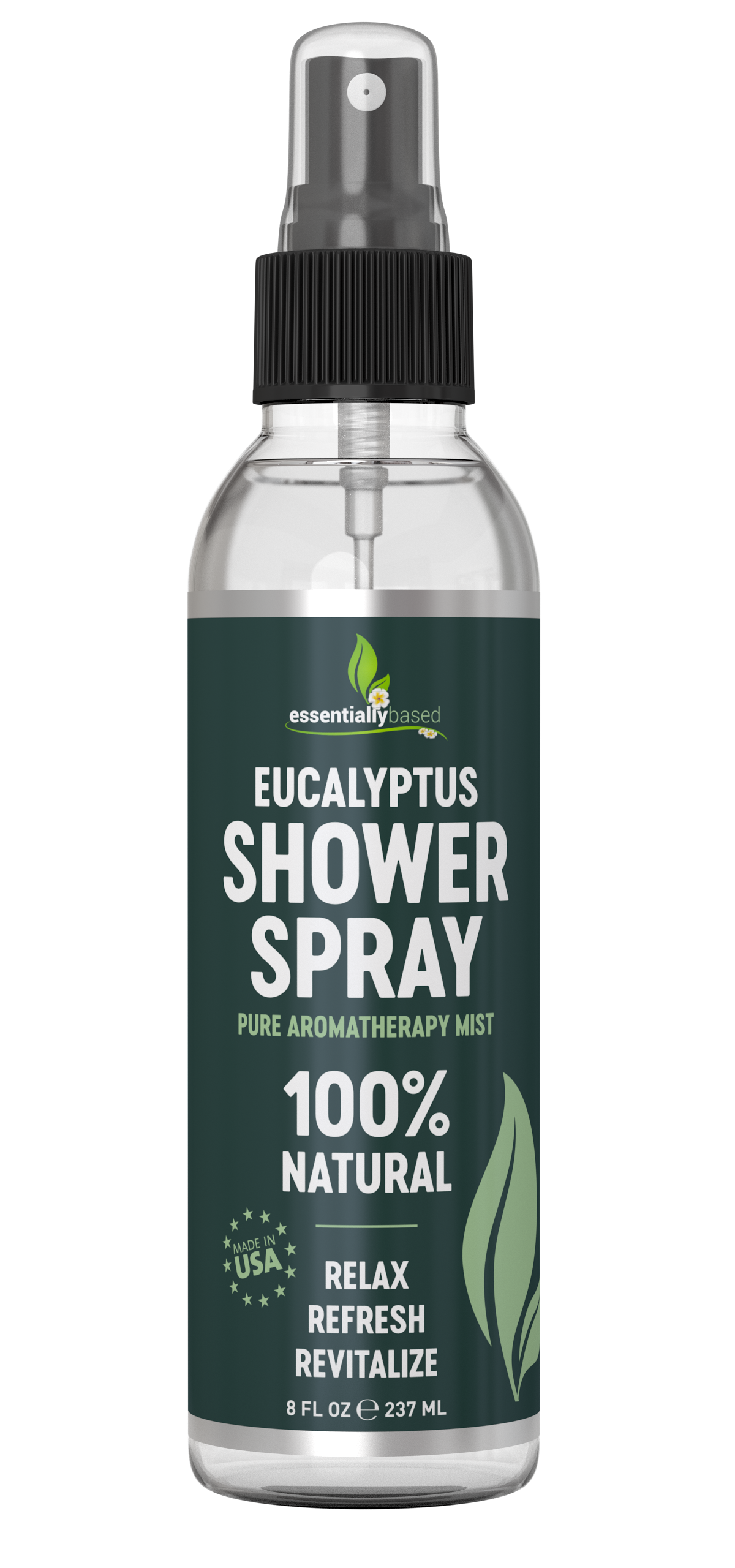 Eucalyptus Shower Spray Big (8oz) - 100% Pure and Organic Oil