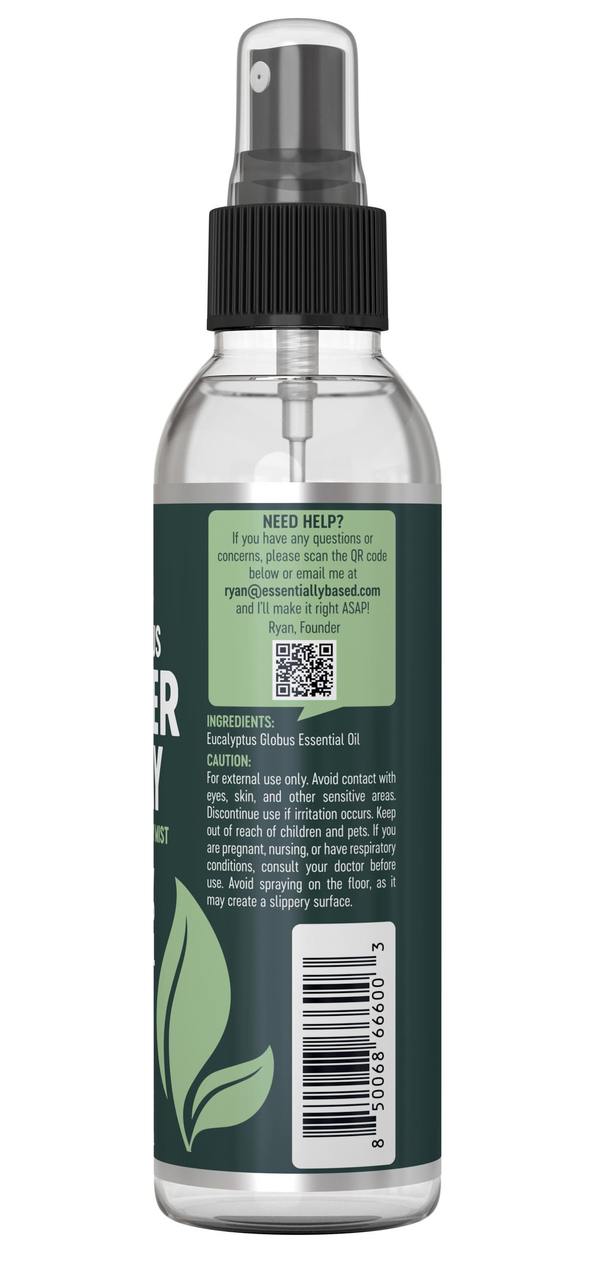 Eucalyptus Shower Spray Big (8oz) - 100% Pure and Organic Oil